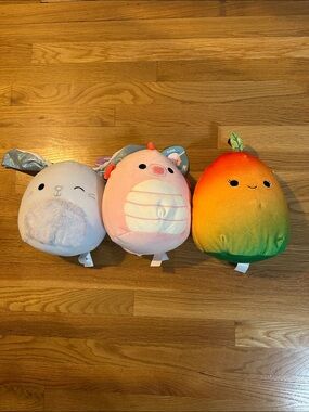 Squishmallows: Bastian, Starla, and Rainbow Mango Plush Trio